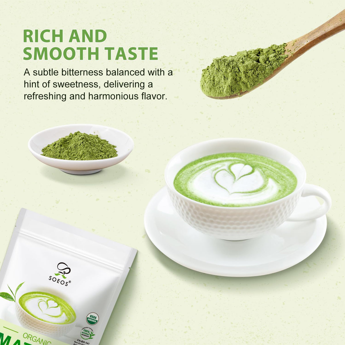Matcha Powder (2 Ounce and 7 Piece Set)