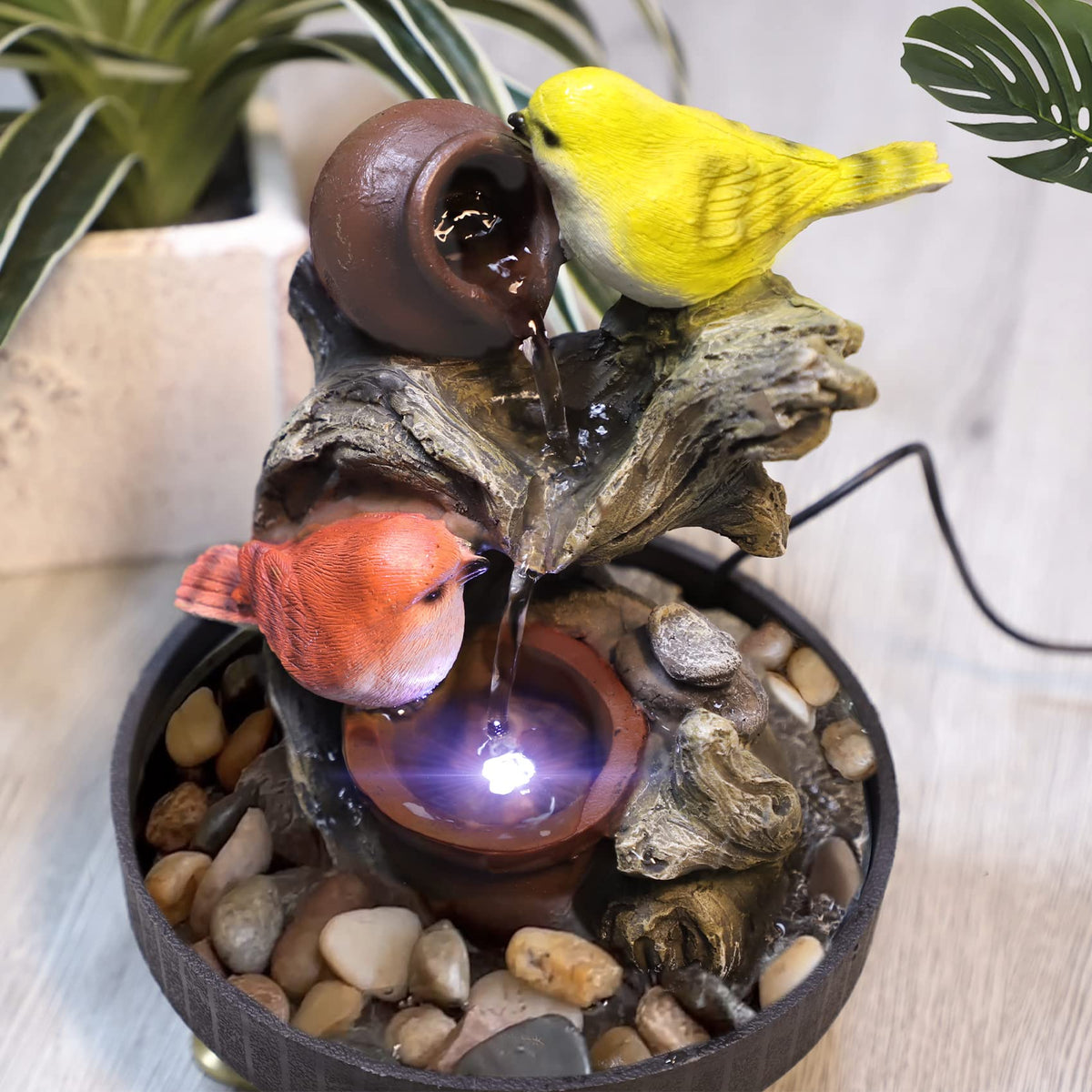 Resin LED Indoor Water Fountains (Little Bird)