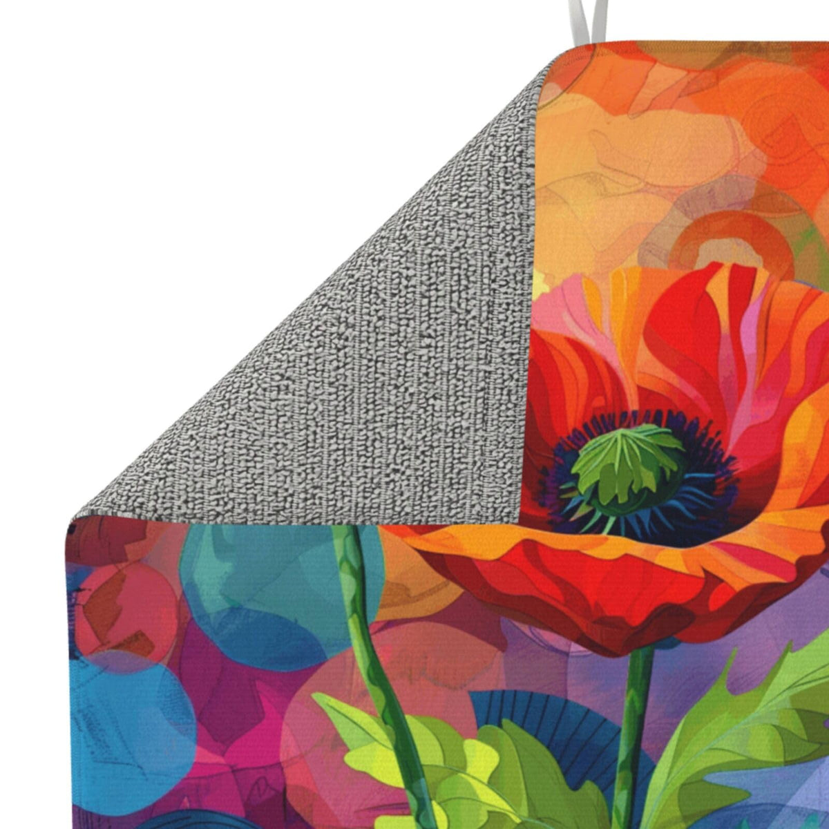 Red Poppy Flower Abstract Dish Drying Mat For Kitchen Counter Dry Mats Microfiber Dish Drainer Mat Protector Pad Absorbent Fast Drying Kitchen Must (Red Poppy Flower Abstract / 18" x 16")