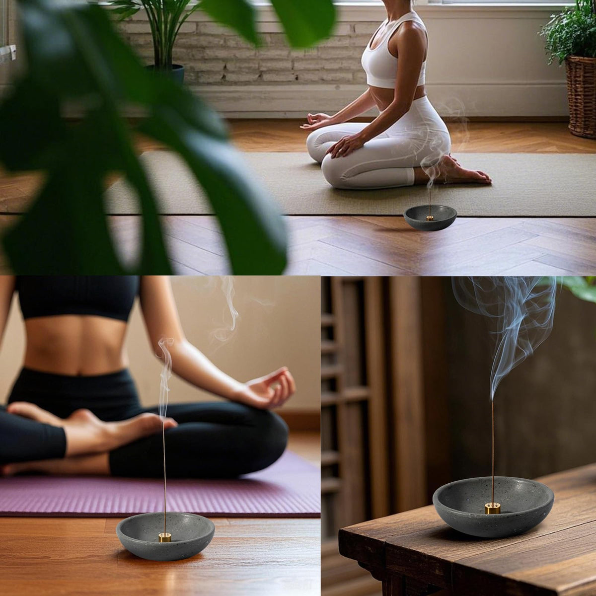 Natural Marble Incense Holder (D=150-gray)