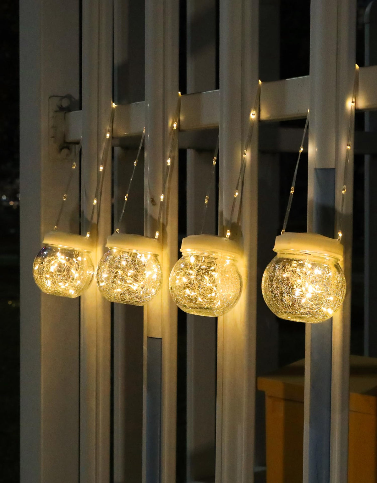 Solar Lantern Solar Lights Outdoor Waterproof 6 (White Cap Warm White Light / 6 Pack)