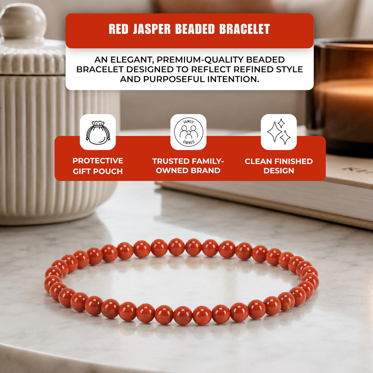 Red Jasper Bracelet (Red Jasper / Small)