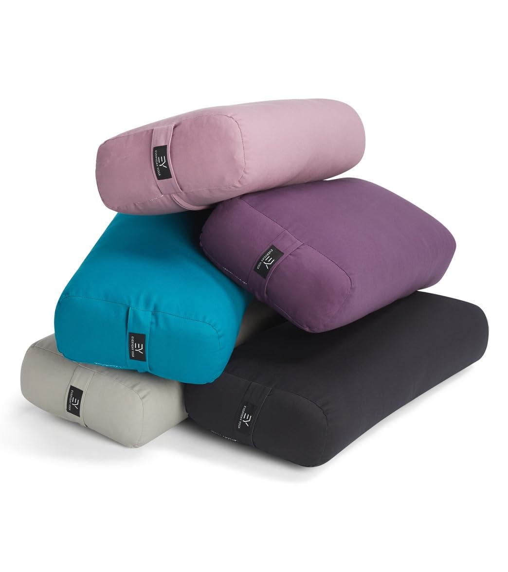 High Impact Cotton Rectangular Yoga Bolster (A. High Impact - Rectangular / True Navy)