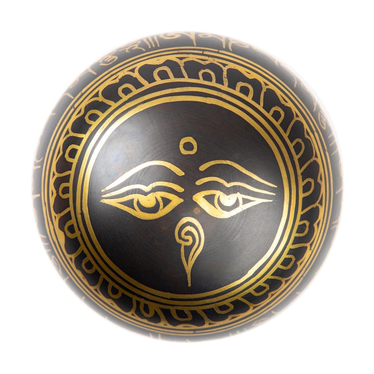 Tibetan Singing Bowl Set Brass (Black & Red)