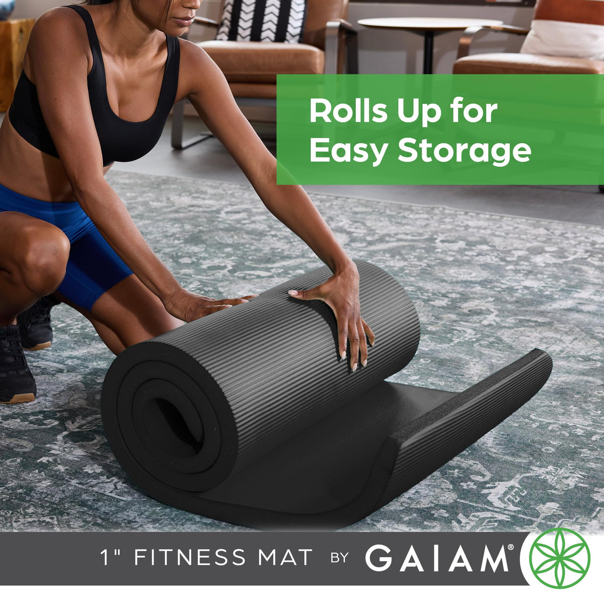 Essentials Fitness Mat (Purple / 1")