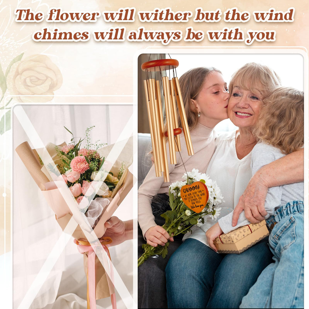 Grammy Gifts 36" Large Wind Chimes (Grammy / Large-36")