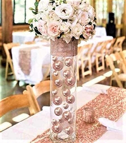 200 Floating Rose Gold Pearls (Rose Gold / 200 Pearls & Gems+LightsWarmWhite)