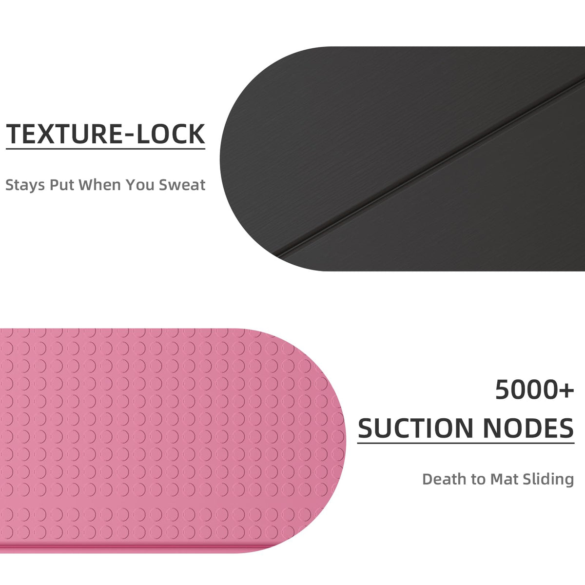 Foldable Yoga Mat (Obsidian Black+Crimson)