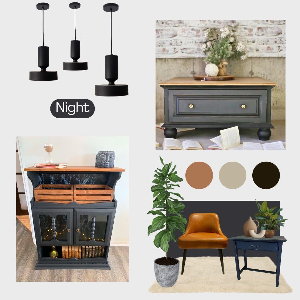 NIGHT Chalk Paint for Furniture DIY (Night / 32 Fl Oz (Pack of 1))