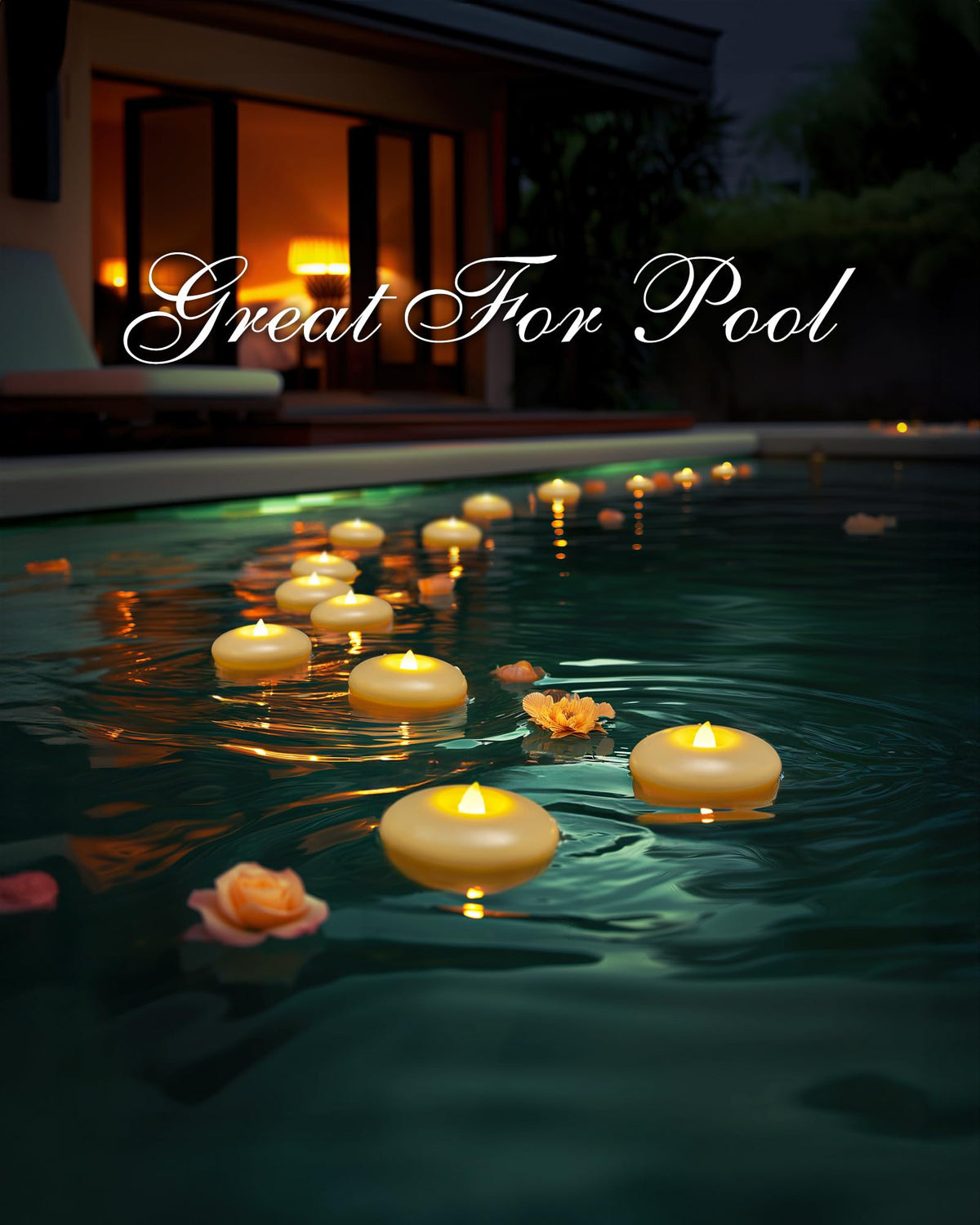 24Pack 3" Ivory Flameless Floating LED Candle (Ivory Base / 24 Pack)