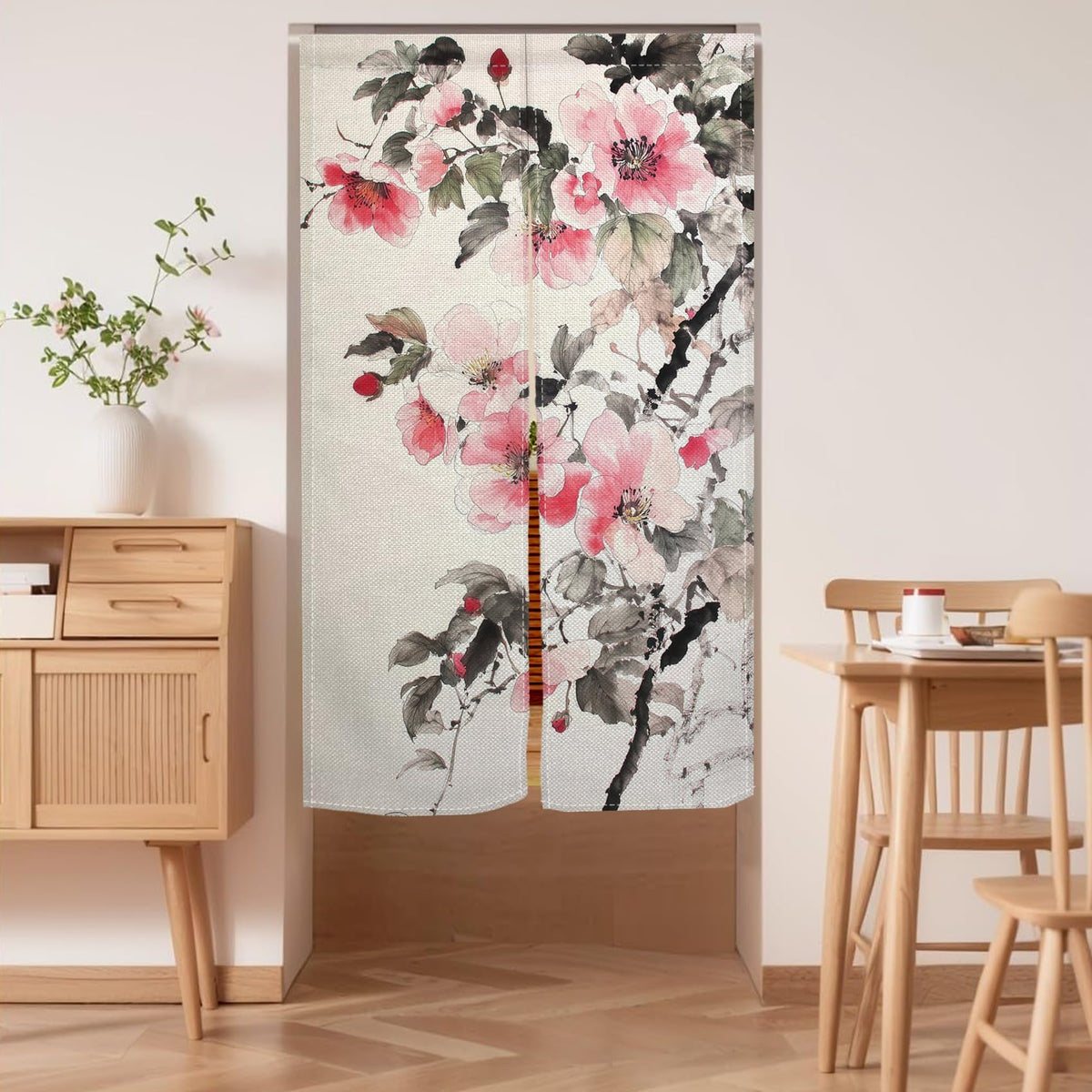 Japanese Noren Doorway Curtain (Pink02)
