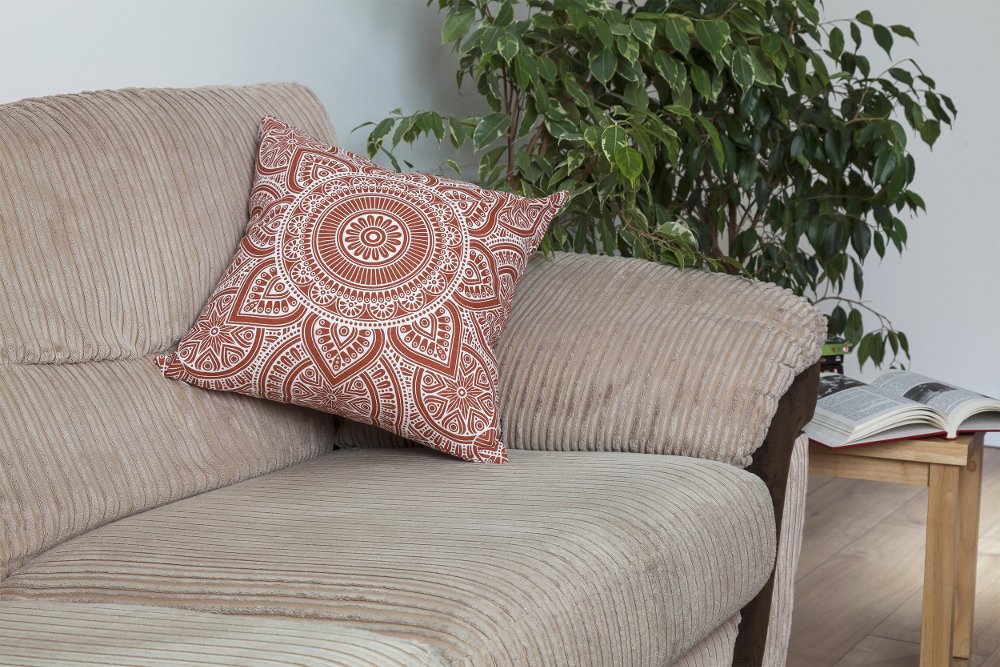 Mandala Accent Throw Pillow Covers 18x18 Set of 2 (Rust / 18" x 18" (Pack of 2))