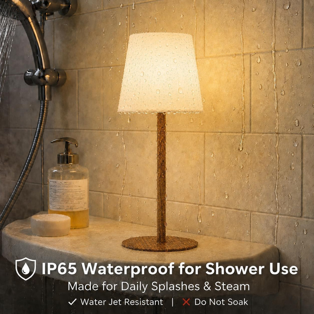Spa Like Shower Lamp (Wood Grain / 1 Pack)