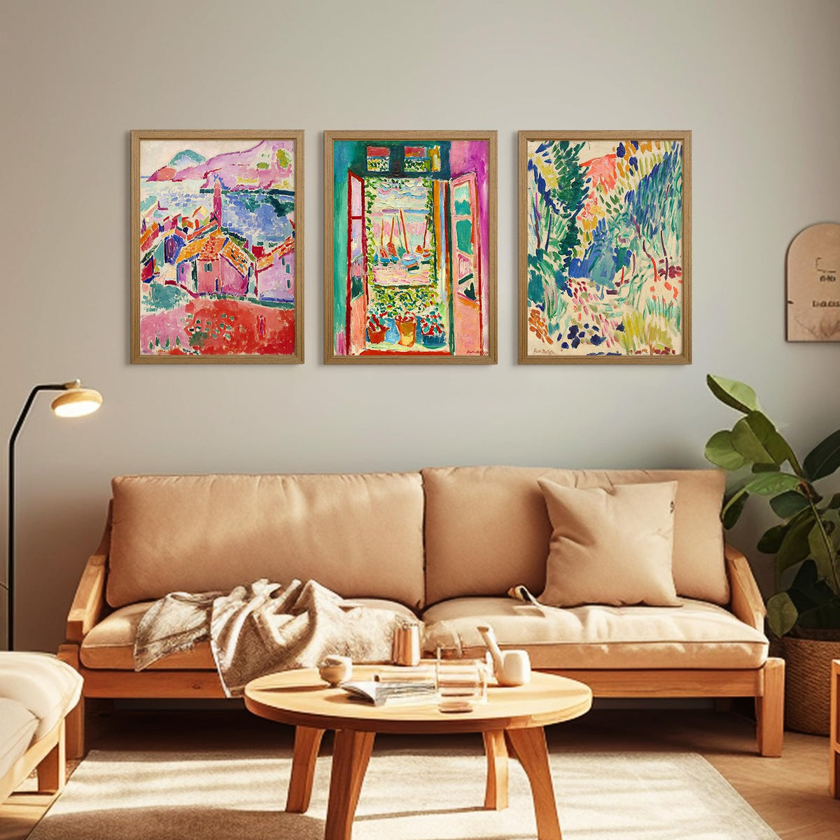 Henri Matisse Wall Art Prints Aesthetic Canvas Matisse Wall Decor Painting Colorful Matisse Wall Art Poster Boho Abstract Matisse Picture Artwork for Bedroom Living Room 12x16 Inch Framed Set of 3 (Framed / Henri Matisse Prints / 16"L x 12"W)