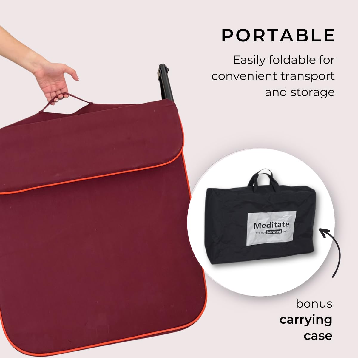 Friends Of Meditation Extra Large Meditation Chair (Maroon)