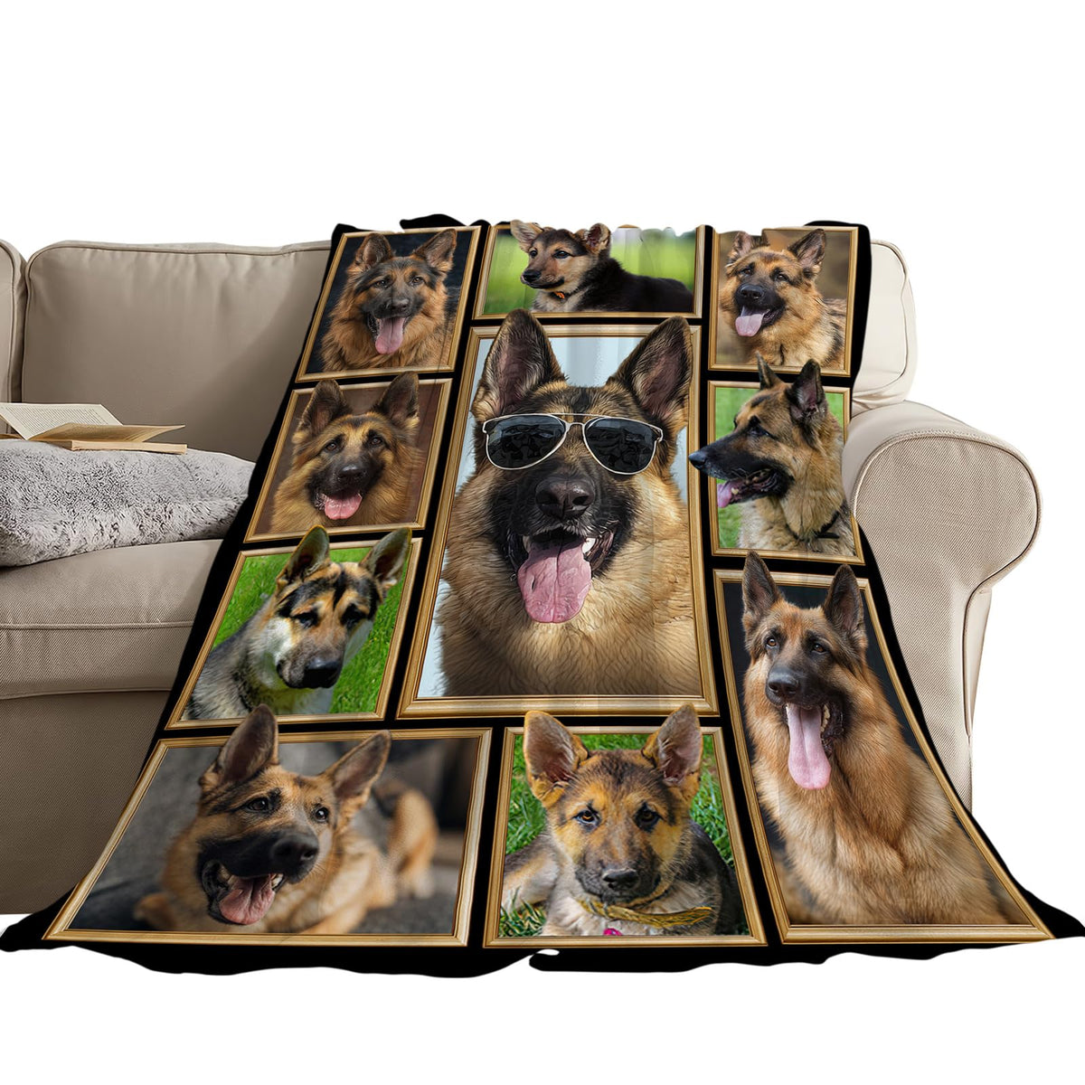 German Shepherd Dog Throw Blanket (60"x80" / German Shepherd)