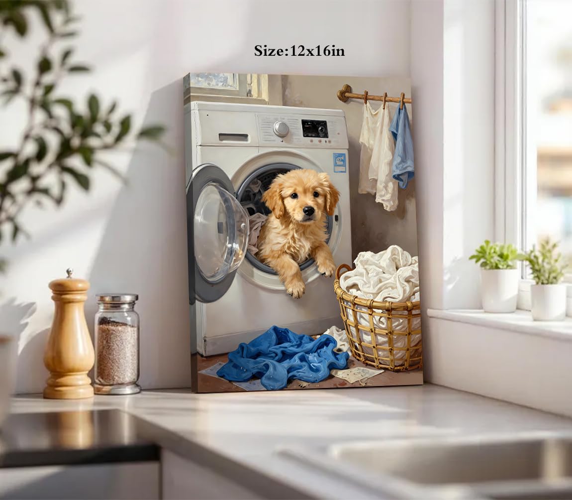 Laundry Room Canvas Frame Wall Art Laundry Sign Painting (Laundry Room Canvas Frame Wall Art)