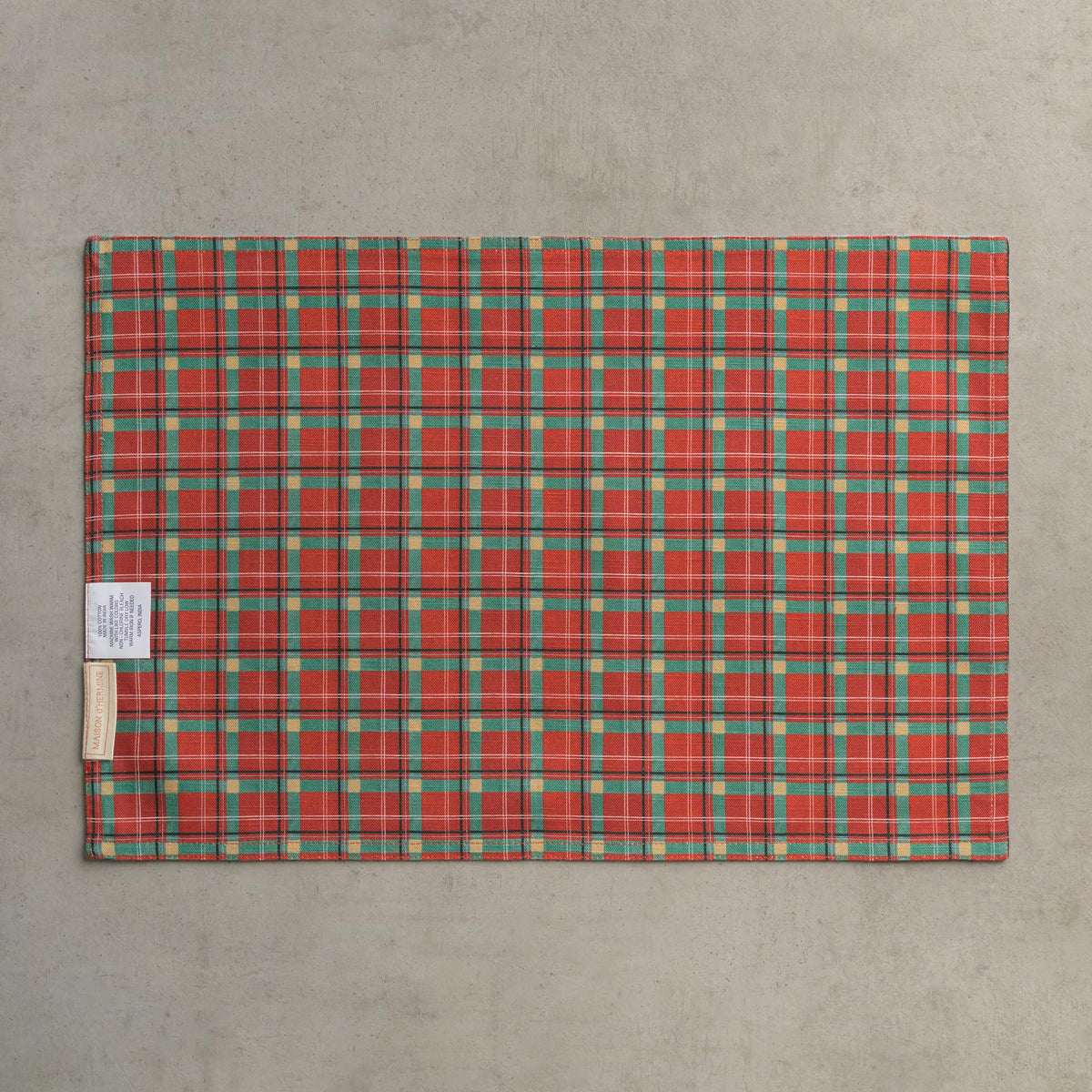 Placemats Set of 4 Reusable 100% Cotton (017 - Megeve / 13" X 19" (Pack of 4))