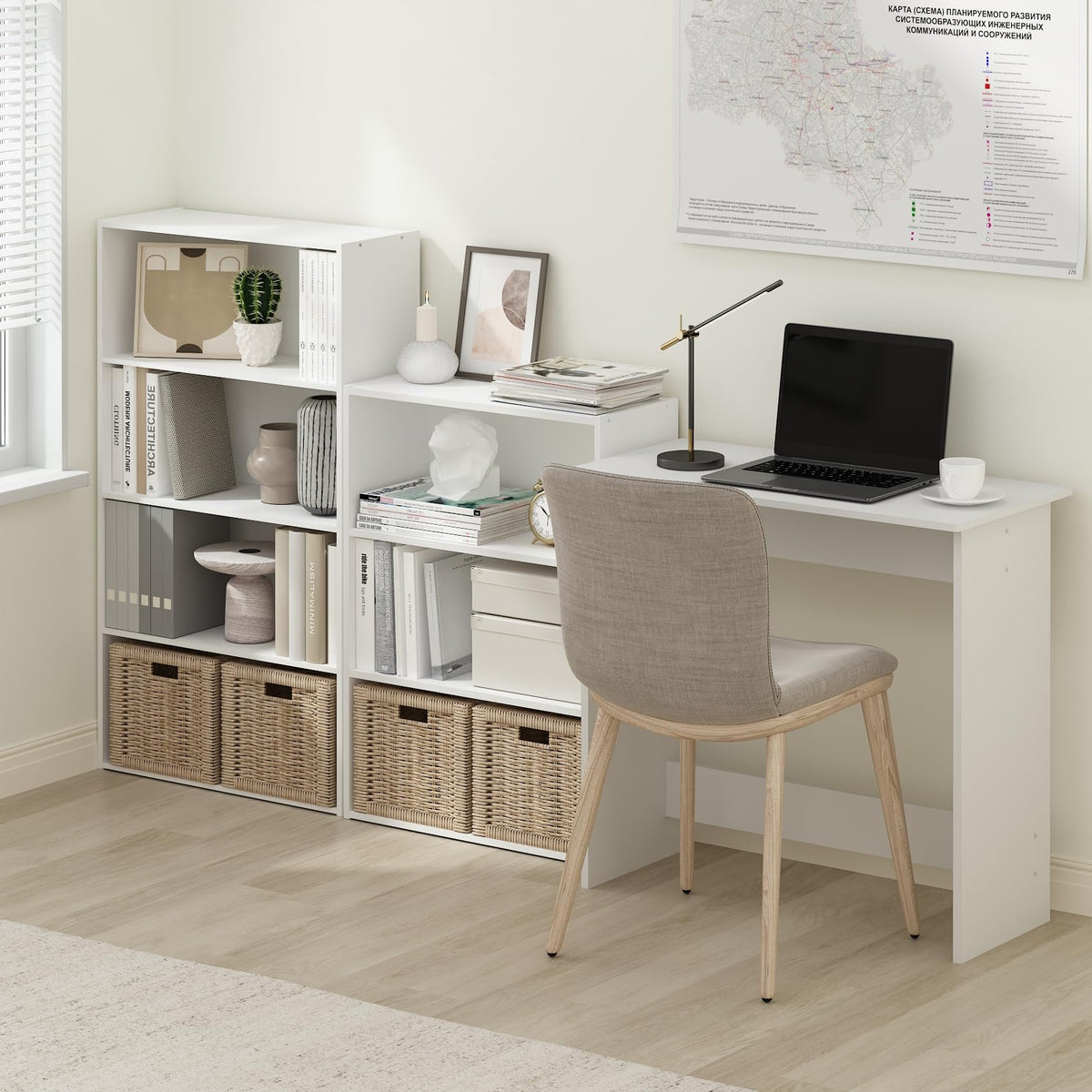 Simplistic Study Table (White / 32 In Wide)