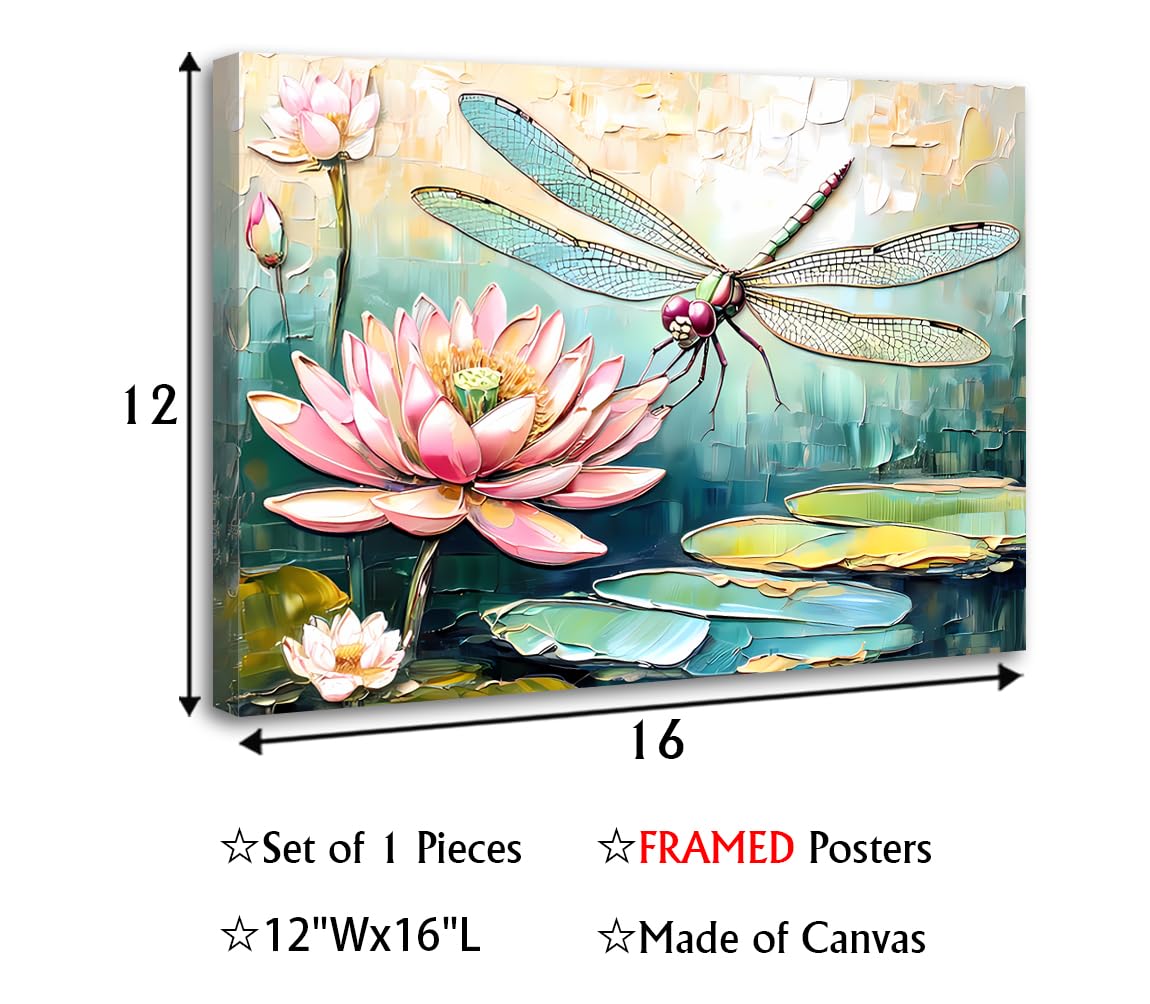 Framed Dragonfly Wall Art (Framed 12"X16"- Framed Dragonfly Wall Art)