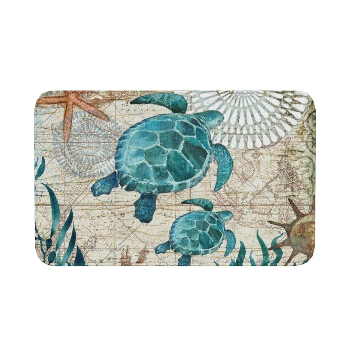 Sea Turtle Bath Mat Non (1'8" x 2'8" (Rectangular) / Sea Turtle)
