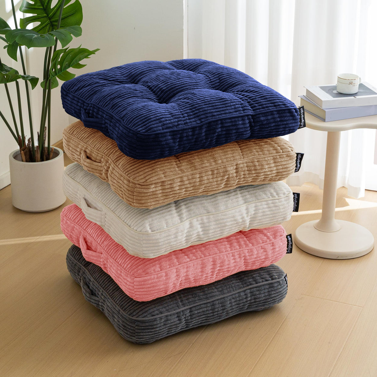 Floor Pillow Cushion for Adults (Square Coffee / 4" Thick(Pack of 1))