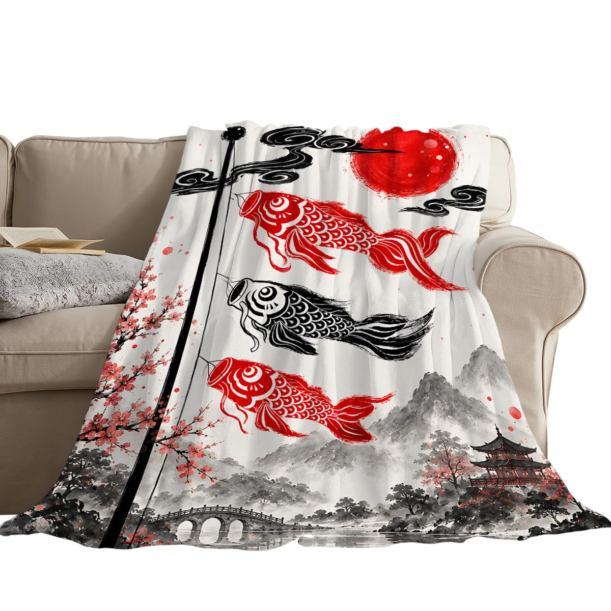 Koi Fish Blanket (60"x80" / Koi Fish)