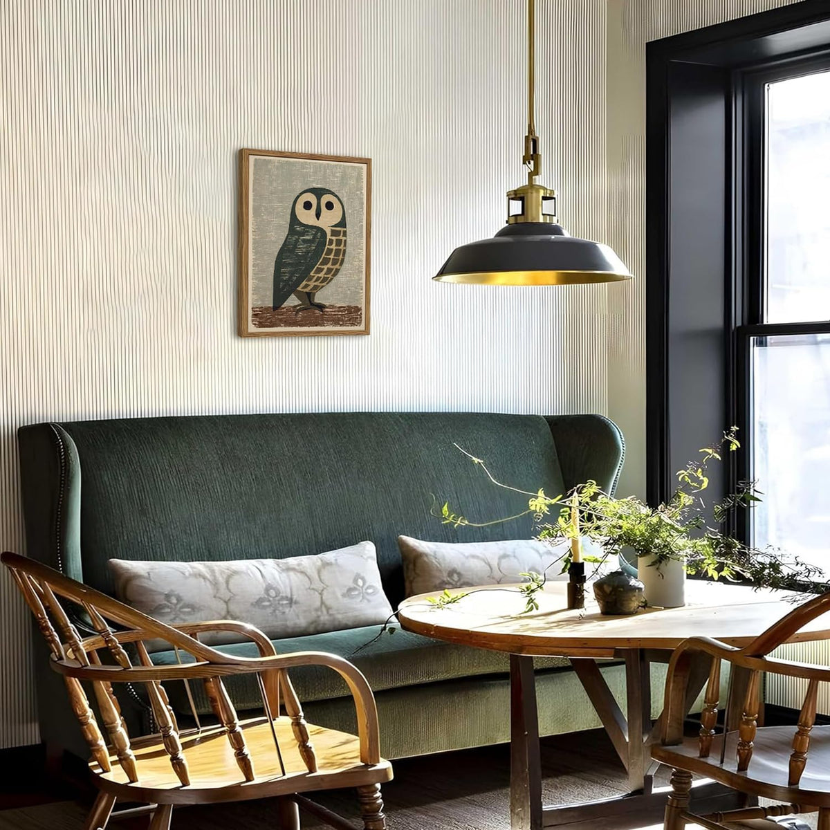 Japanese Owl Wall Art (Animal-O / 24"L x 16"W)