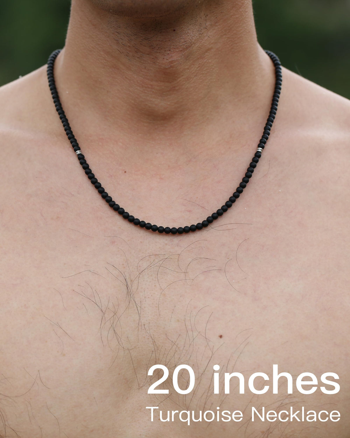 Men Jewelry Necklace Men (20 inches / Black)