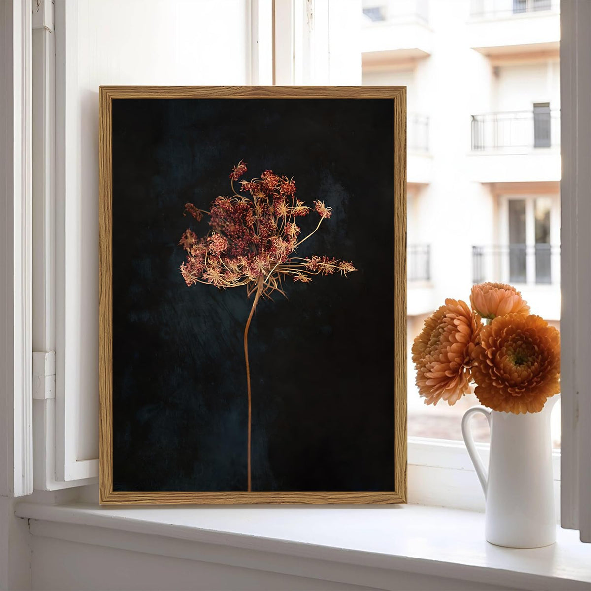 Vintage Moody Floral Wall Art (16"L x 12"W / Floral-E)