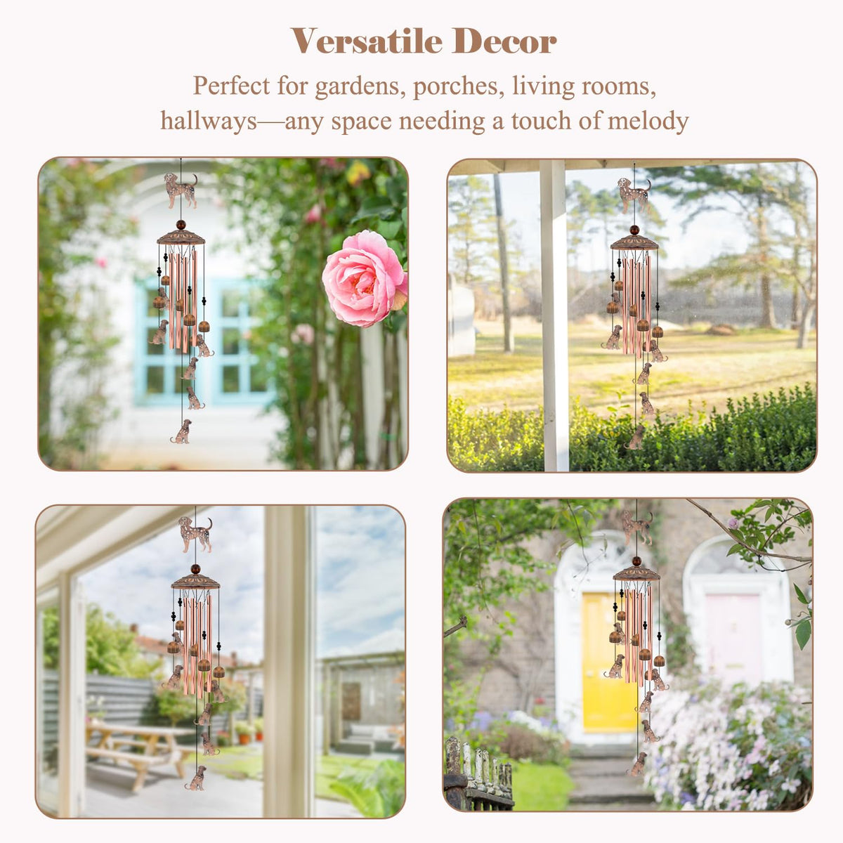 Labrador Wind Chimes for Outside (35"Labrador)