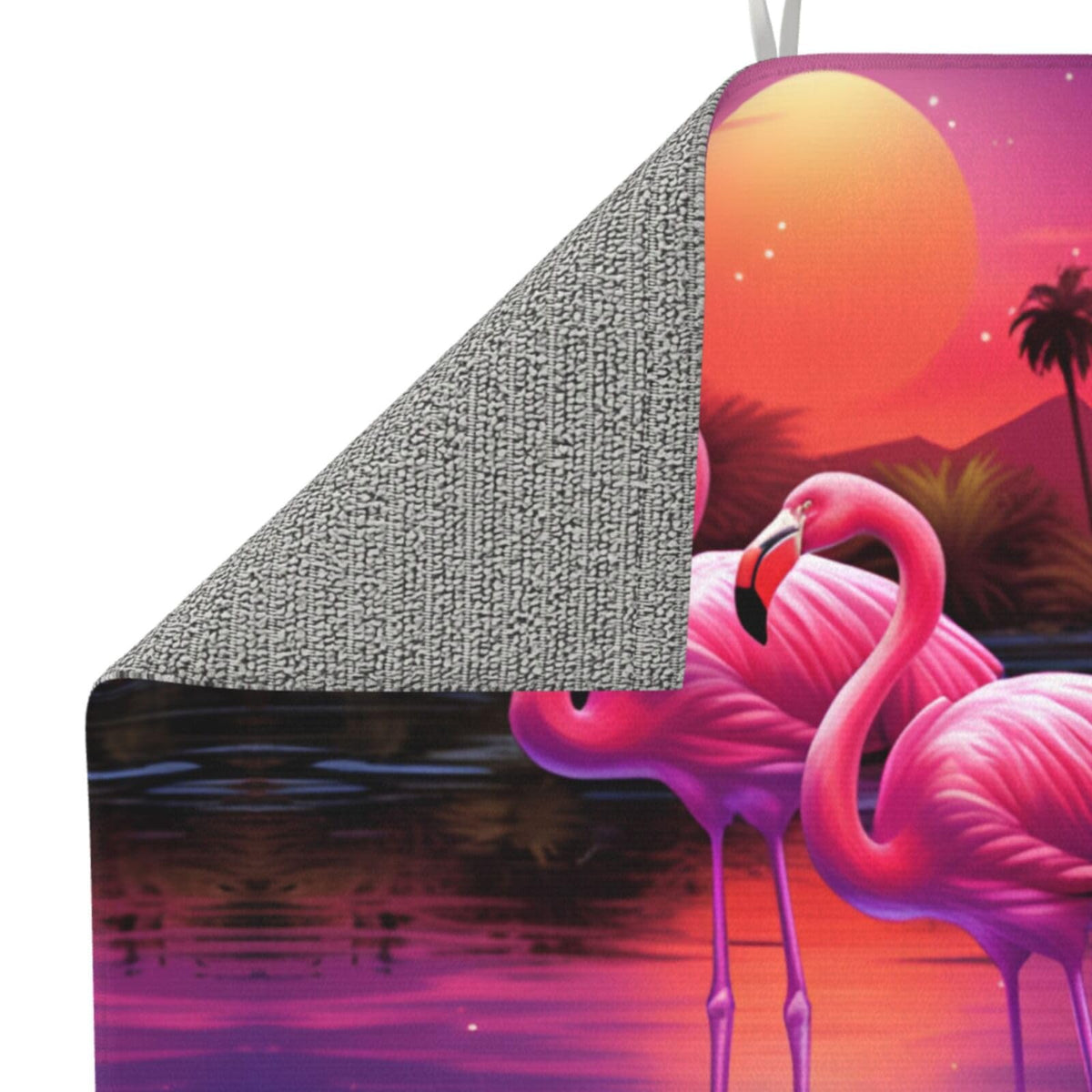 Tropical Plant Pink Flamingo Pair Dish Drying Mat For Kitchen Counter Dry Mats Microfiber Dish Drainer Mat Protector Pad Absorbent Fast Drying Kitchen Must (Tropical Plant Pink Flamingo Pair / 18" x 16")