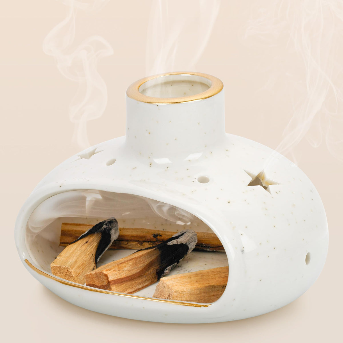 3 in 1 Incense Holder for Palo Santo Sticks Sage Incense (Star)