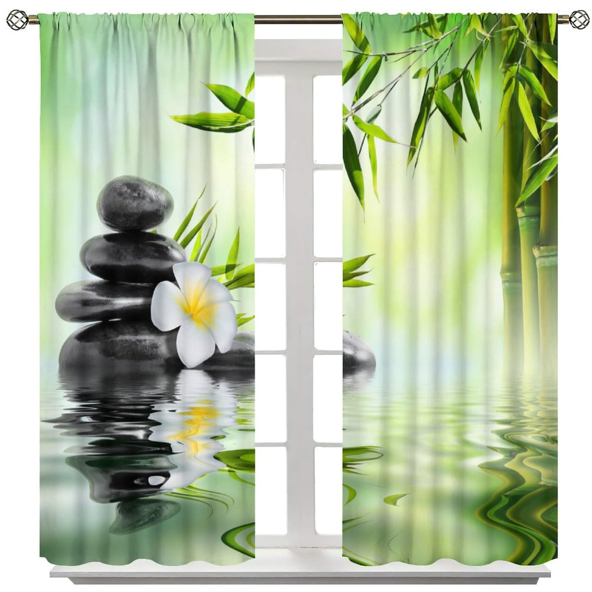 Zen Garden Curtains (27.5"W x 63"L (Pack of 2) / Style)