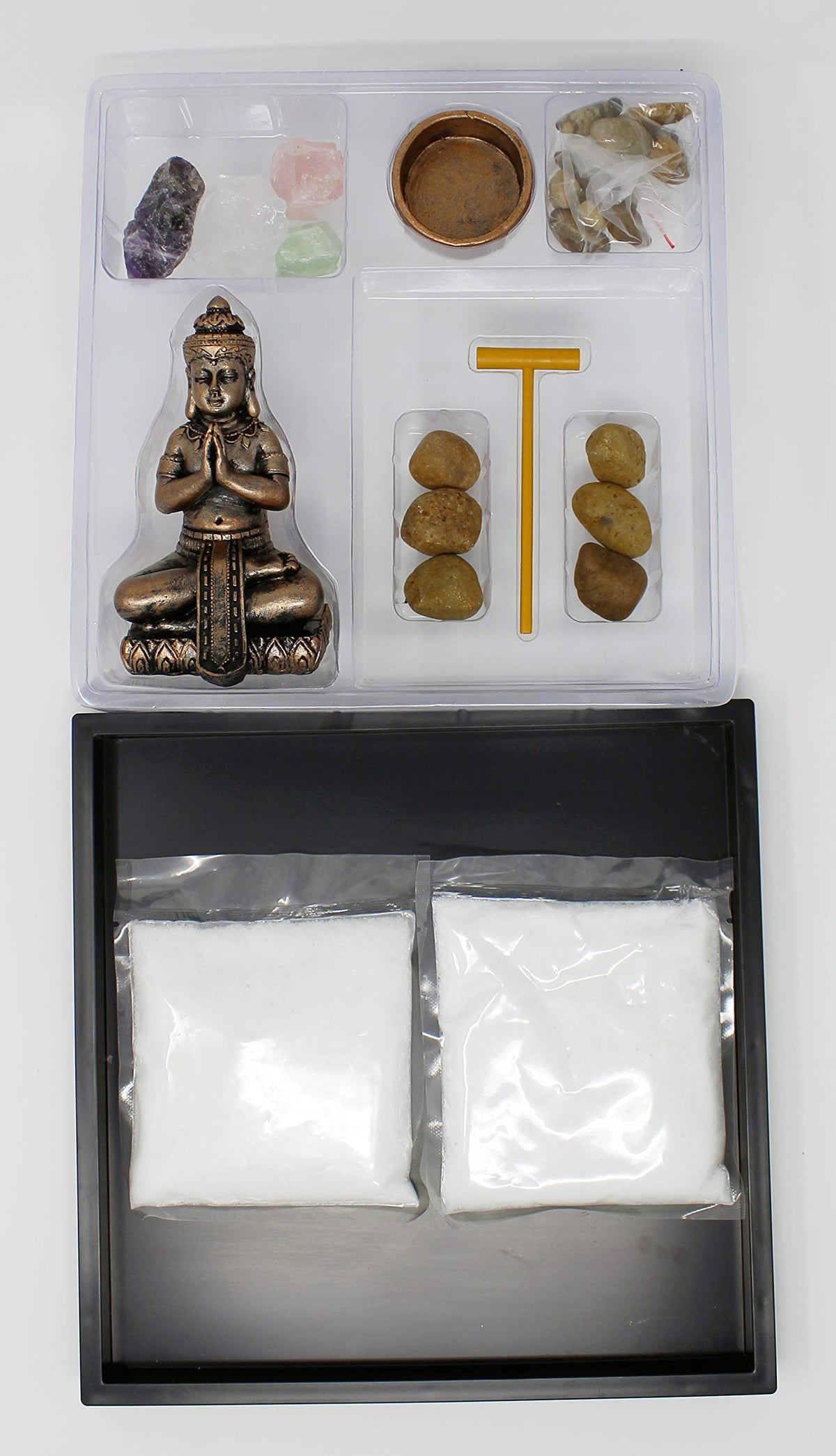 Mini Zen Garden Kit for Desk with Rake (9Lx9W)