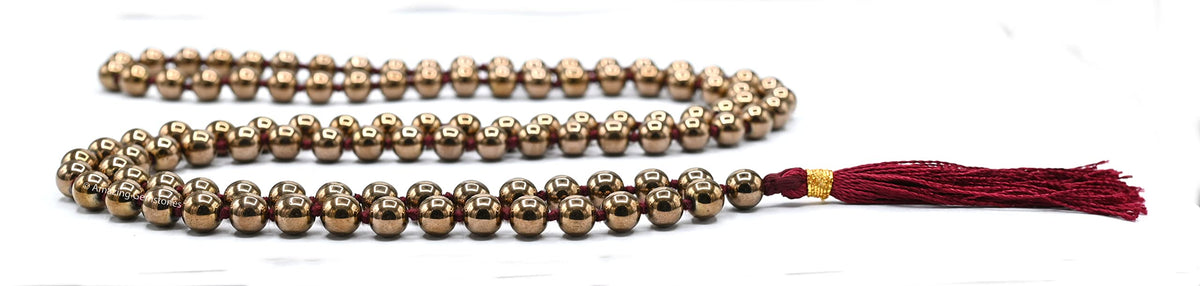 Copper Hematite Mala (Copper Hematite / Knotted)