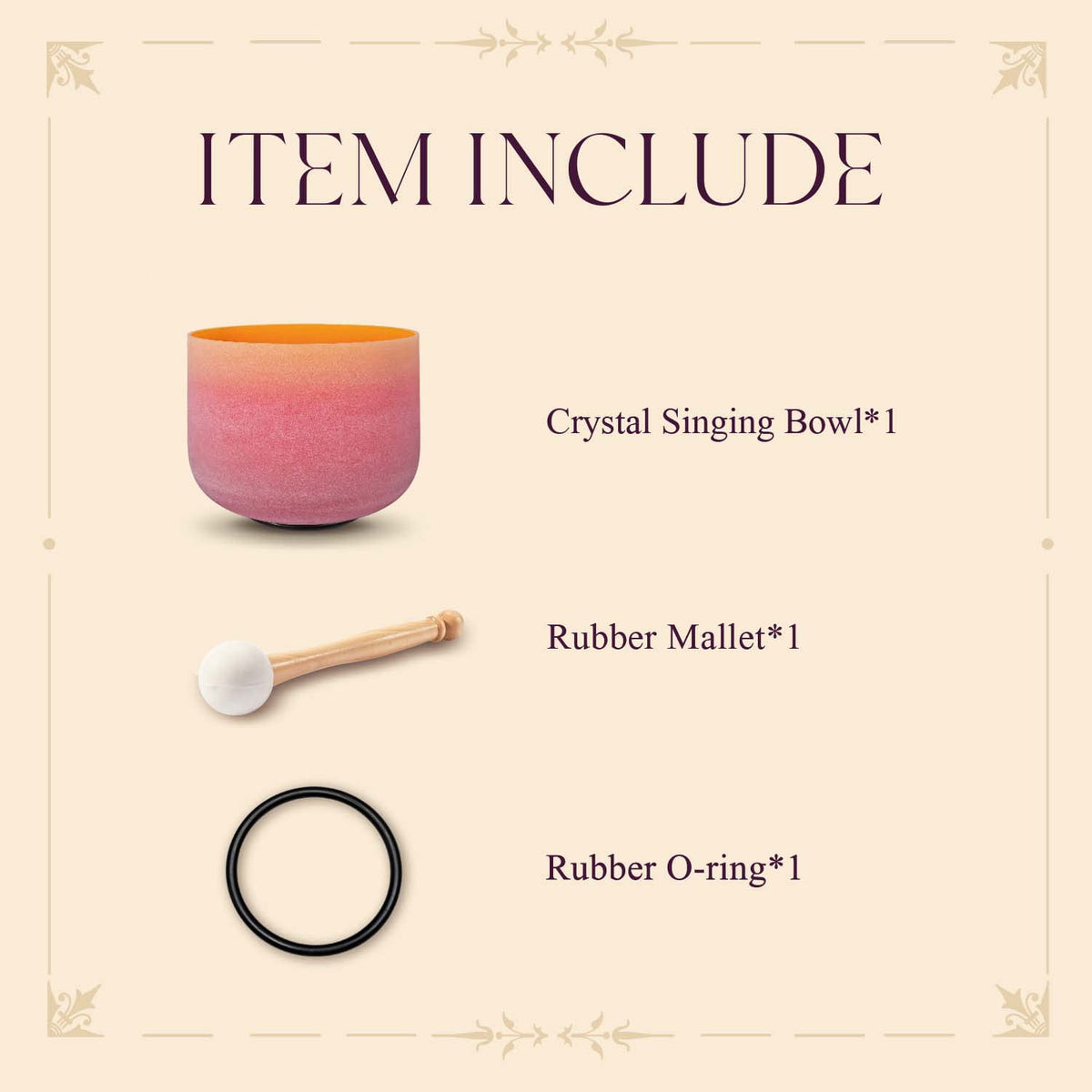 8 Inch Rainbow Color Frosted Quartz Crystal Singing Bowl 440HZ E Note (8 Inch / E Note)
