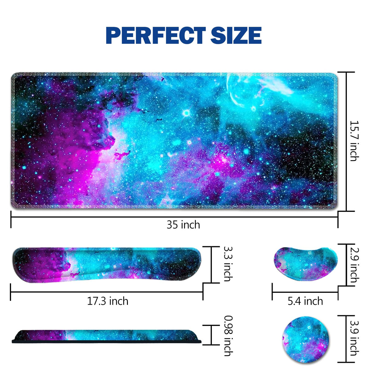 Large Gaming Mouse Pad Set (Galaxy Nebula Universe)