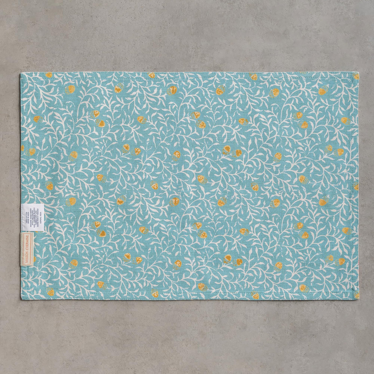 Placemats Set of 4 Reusable 100% Cotton (006 - Carpo / 13" X 19" (Pack of 4))