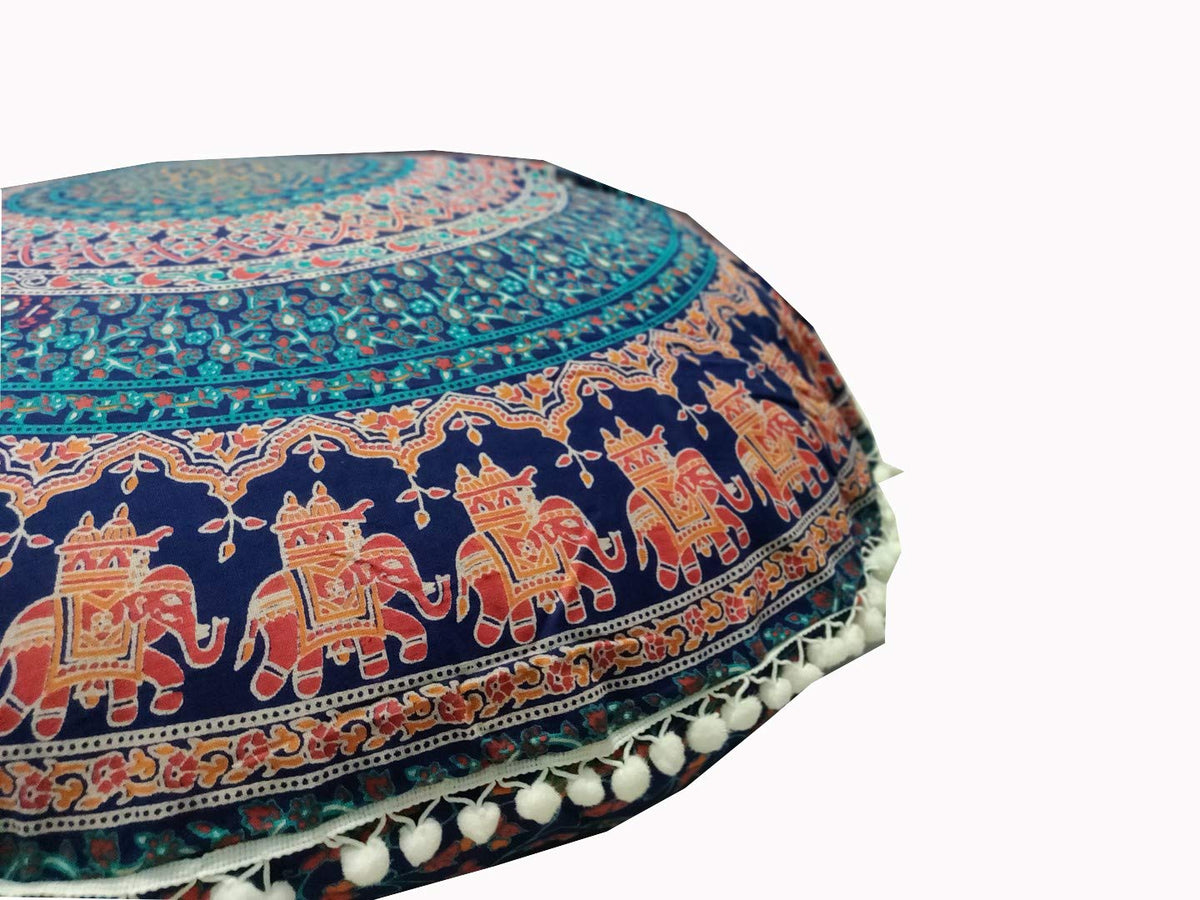ICC Large Hippie Mandala Floor Pillow Cover (Brown)