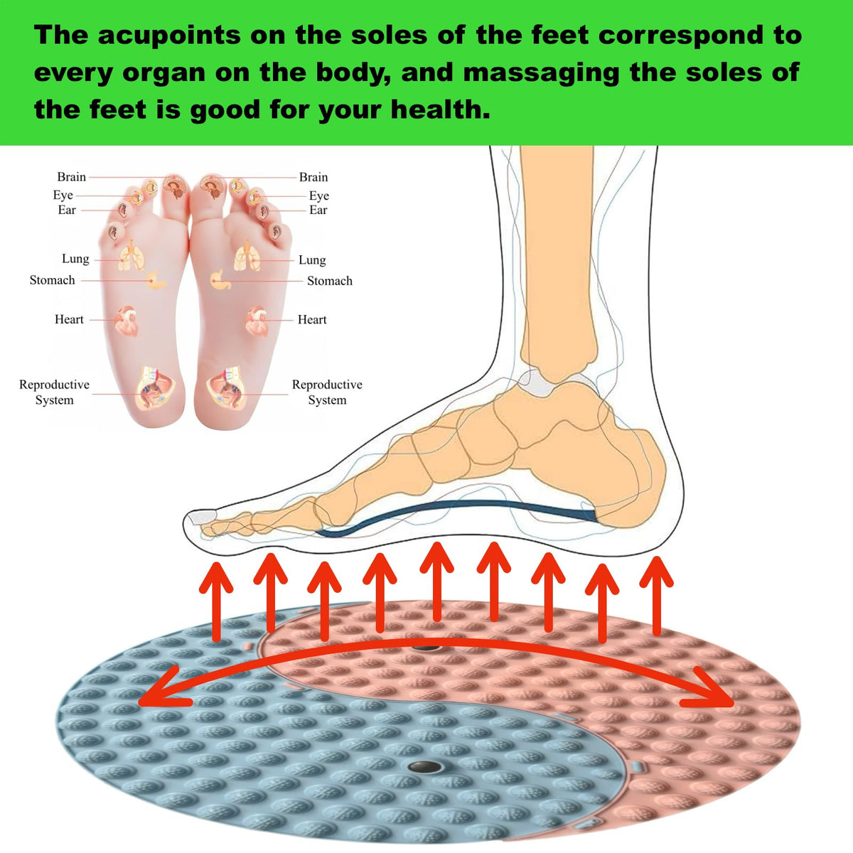 Foot Massager Mat (Pink and Blue)