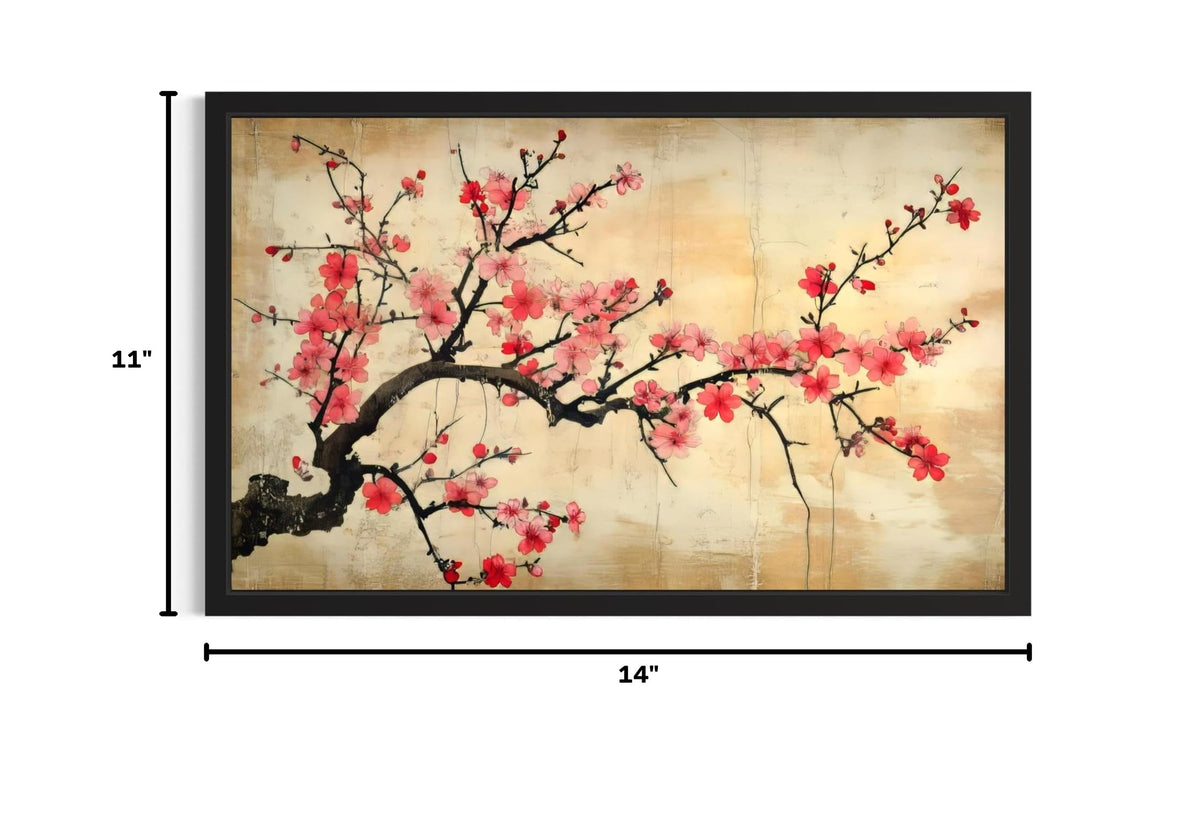 Cherry Blossoms UnFramed Wall Art Print Poster (Cherry Blossoms / 14"L x 11"W)