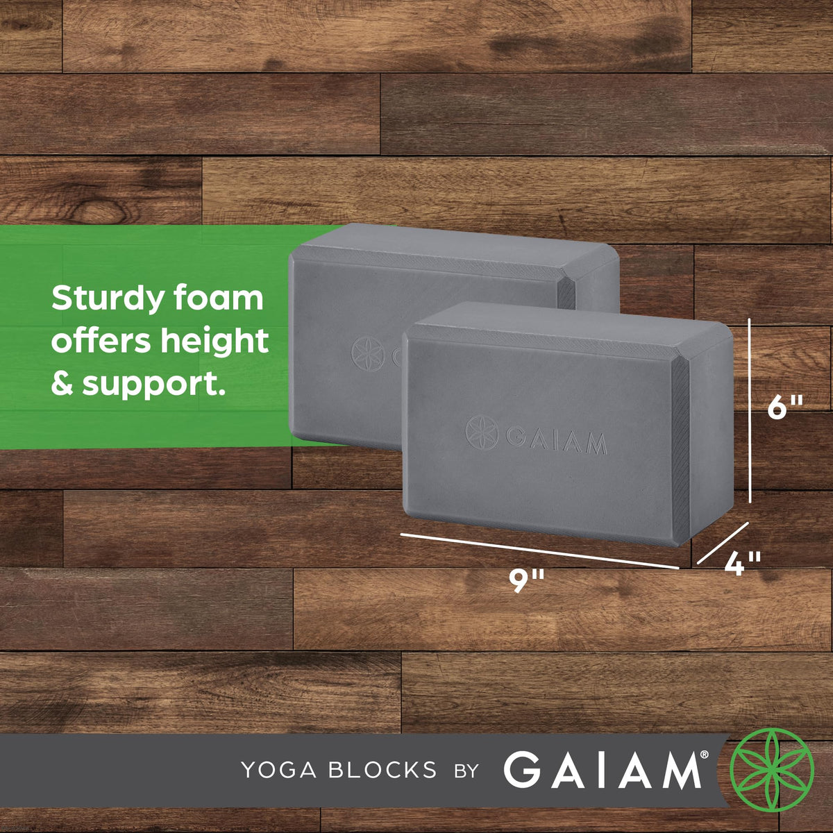 Yoga Block Supportive Latex (Grey / 2 Blocks)