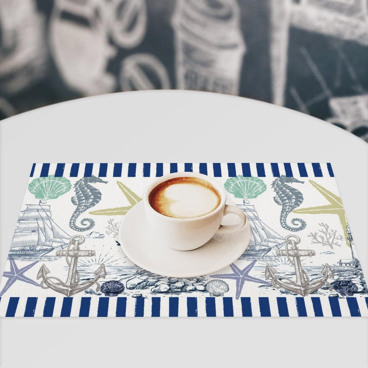 Nautical Placemat Set of 4 (Coastal-1 / 4pcs)