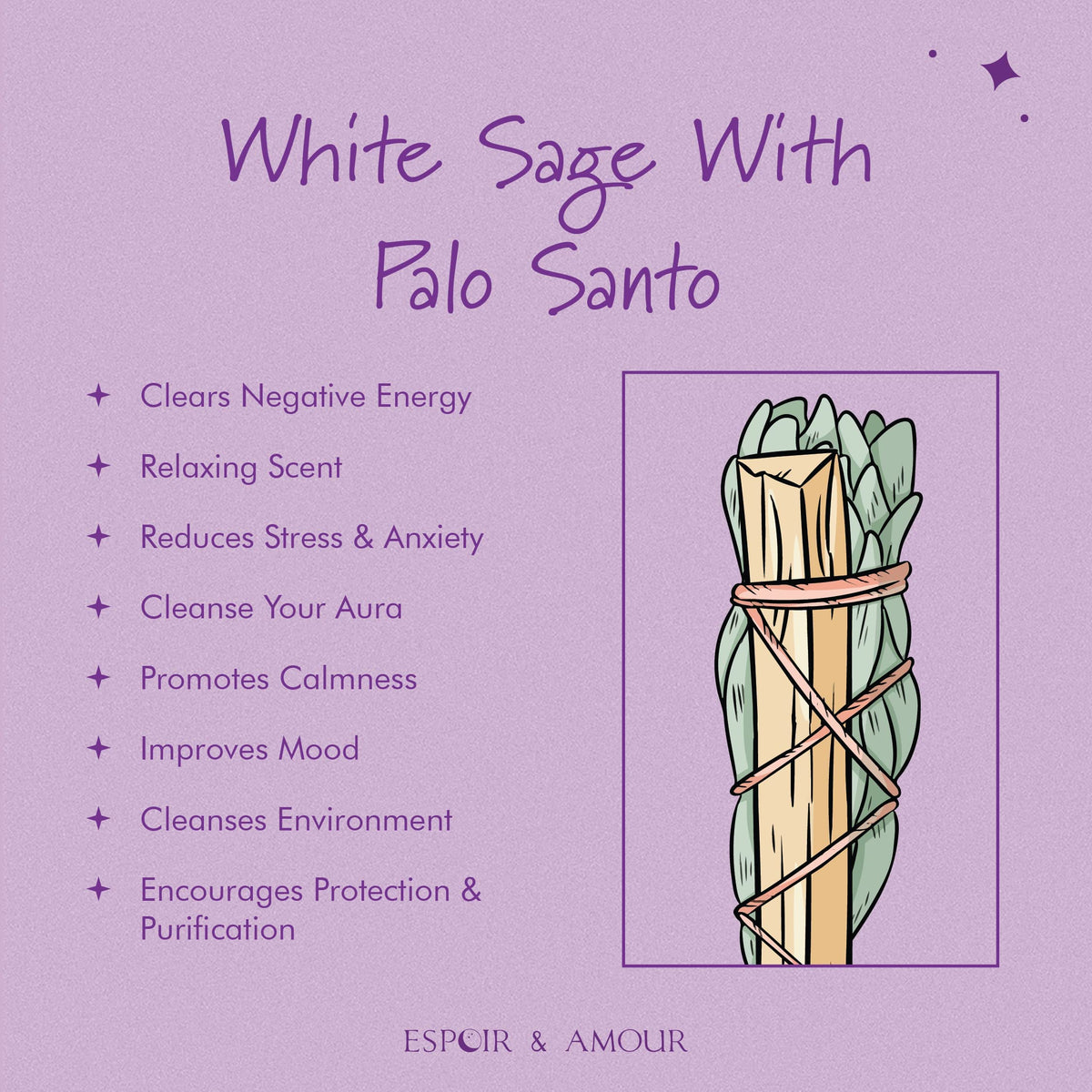 Palo Santo White Sage 4 (6 PIECES)
