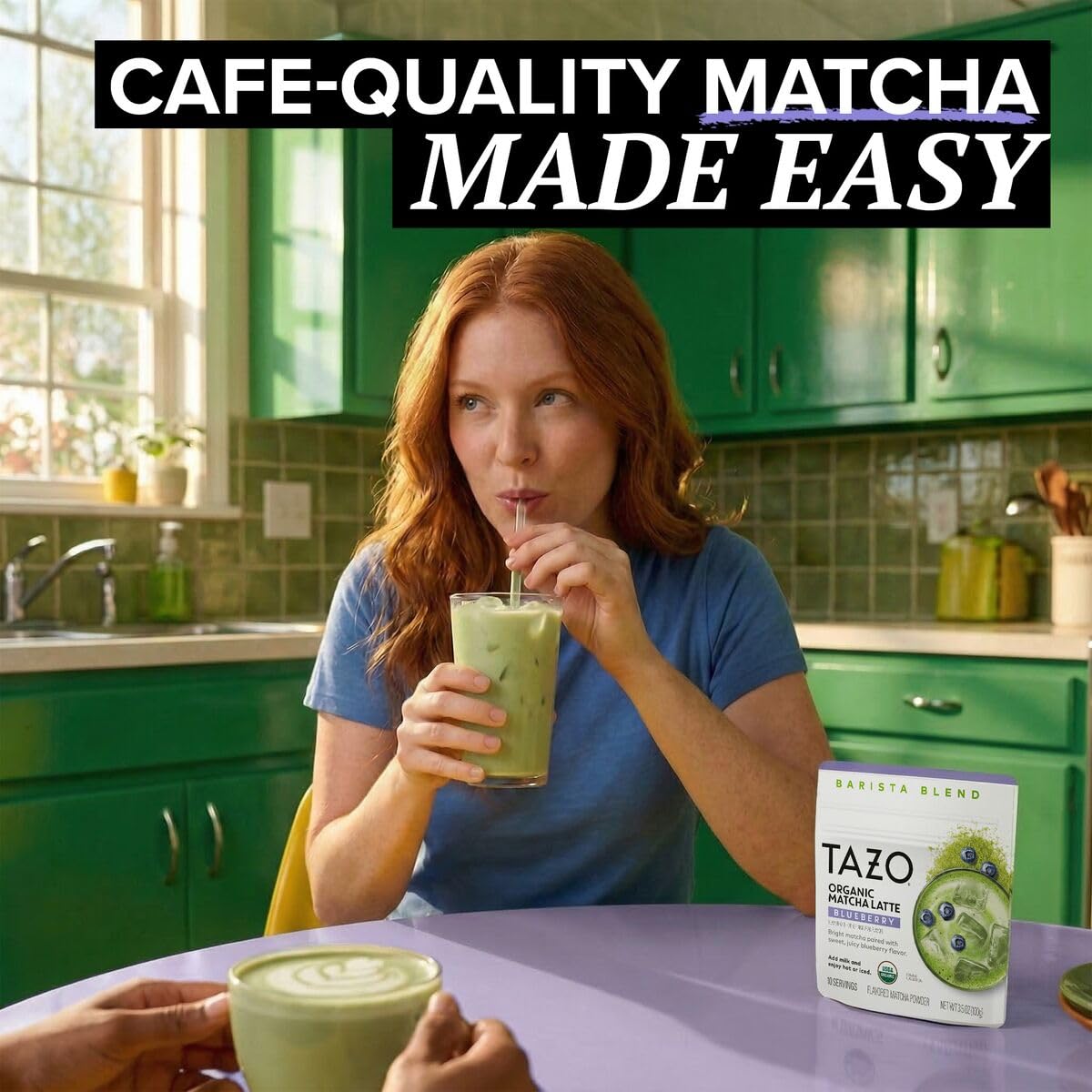 Organic Blueberry Matcha Latte Powder (3.5 Ounce (Pack of 9))