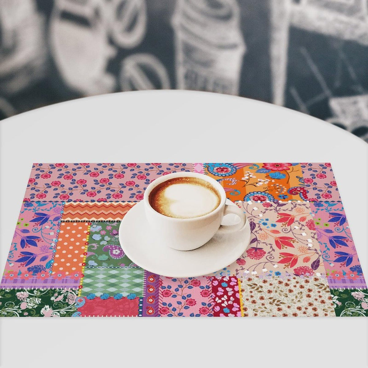 Patchwork Boho Floral Placemat Set of 4 (Patchwork-6 / 4pcs)