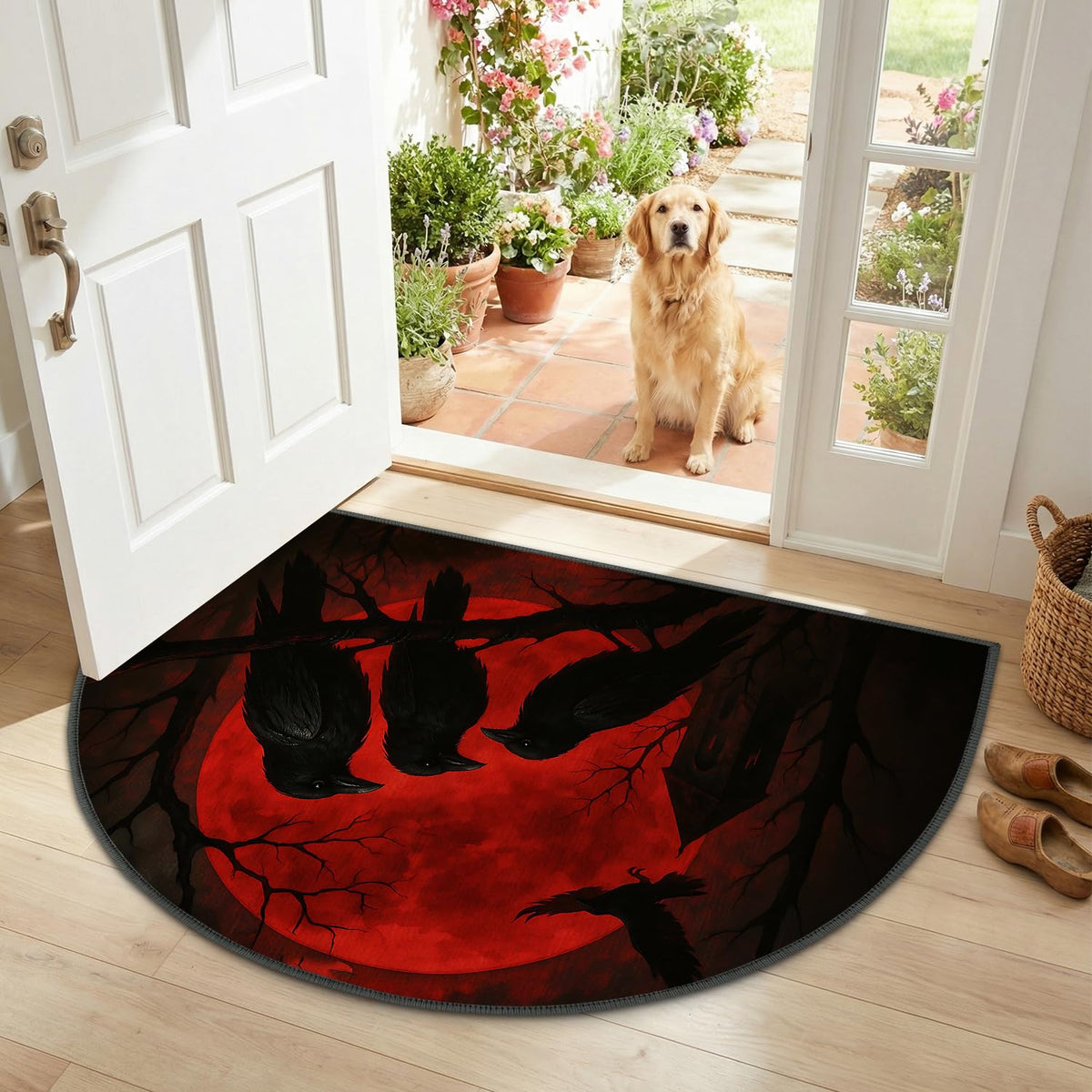 Halloween Semicircular Entrance Door Mat 24" x 36" (#33 / 2' x 3' (Semicircular))