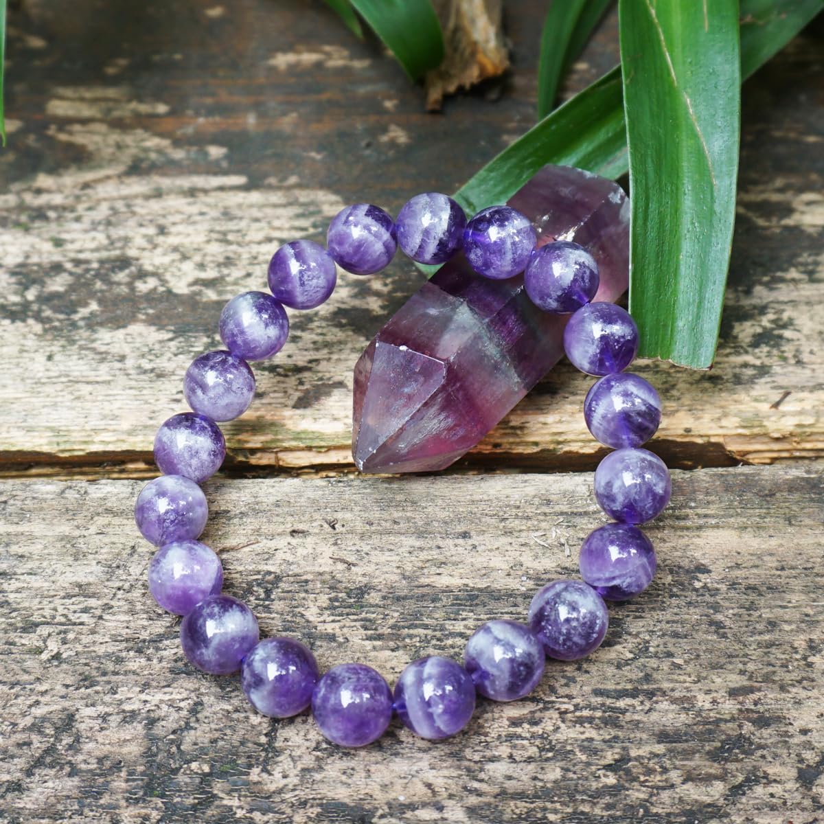 10MM Amethyst Bracelet for Men (10MM Amethyst Bracelet)