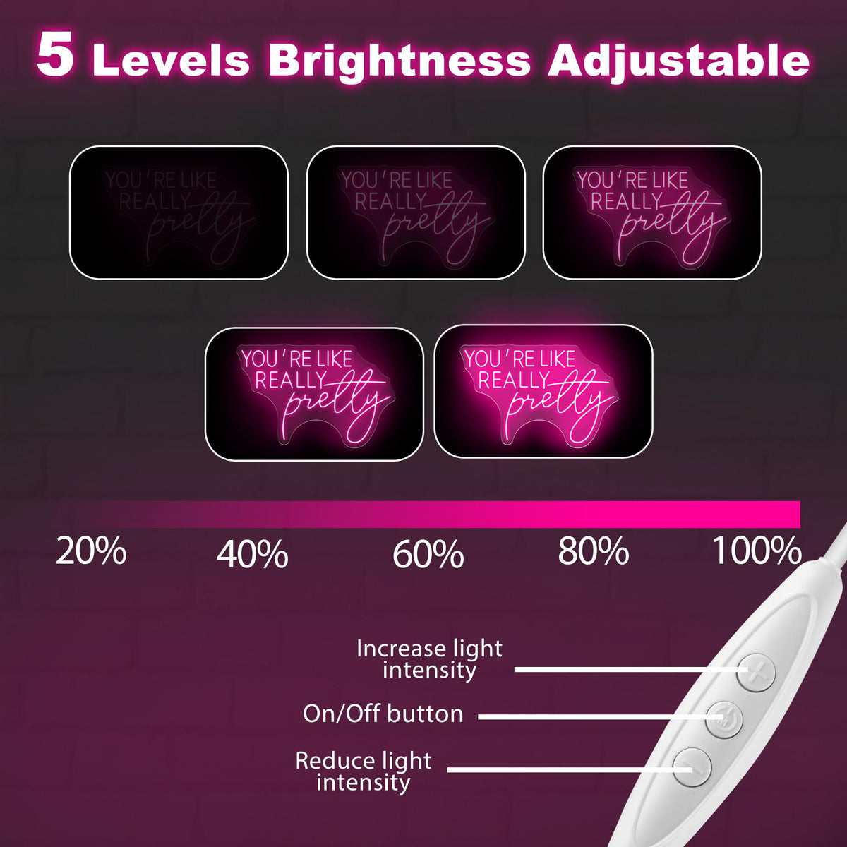 You're Like Really Pretty Neon Sign for Girls Bedroom Salon Wall Decor (You're Like Really Pretty)